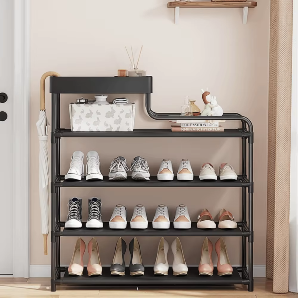 5-Tier Shoe Rack Organizer with Top Shelf – Space Saving Entryway Storage Stand