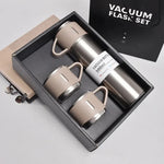 500ml Stainless Steel Vacuum Flask Gift Set – Thermal Insulated Bottle & Couple Cup