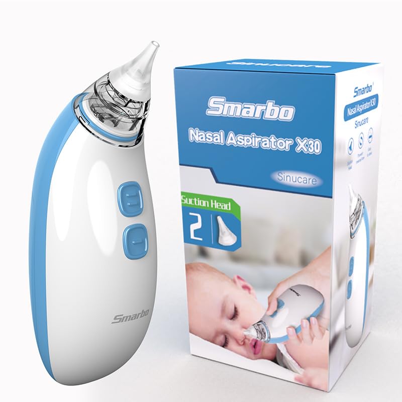 Electric Baby Nasal Aspirator – USB Rechargeable Nose Cleaner with 2 Suction Levels