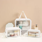 Waterproof Cosmetic Bag for Women – Portable Travel Makeup Storage Organizer | PVC Wash Bag