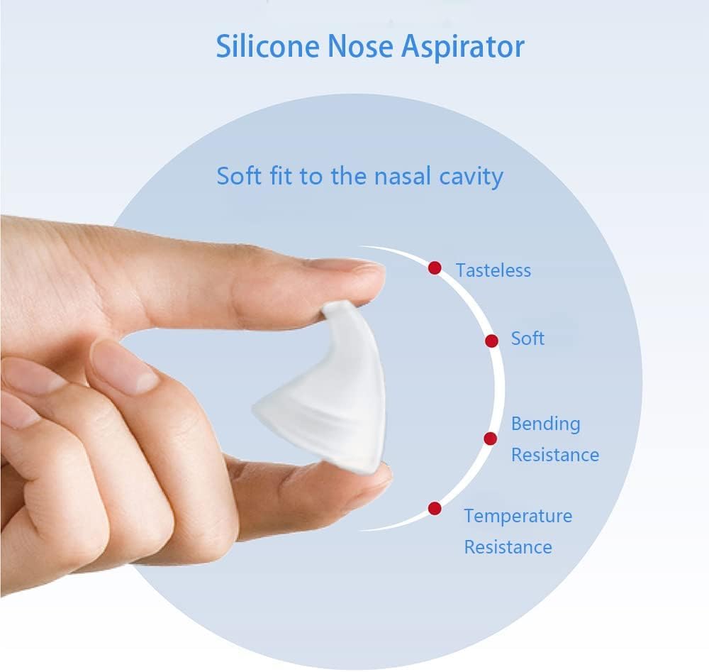 Electric Baby Nasal Aspirator – USB Rechargeable Nose Cleaner with 2 Suction Levels