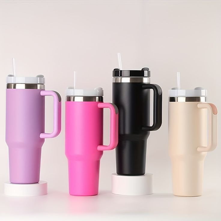 1200ml Stainless Steel Insulated Tumbler – Bingba / Stanley Thermal Cup with Handle & Straw