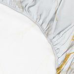 Luxury Marble Print Bed Sheet Set – Soft Microfiber Fitted Bedding Set with Pillowcases (All Sizes)