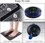 EMS Electric Foot Massager for Feet & Legs – Portable Foldable Muscle Stimulator Massage Mat with 8 Modes