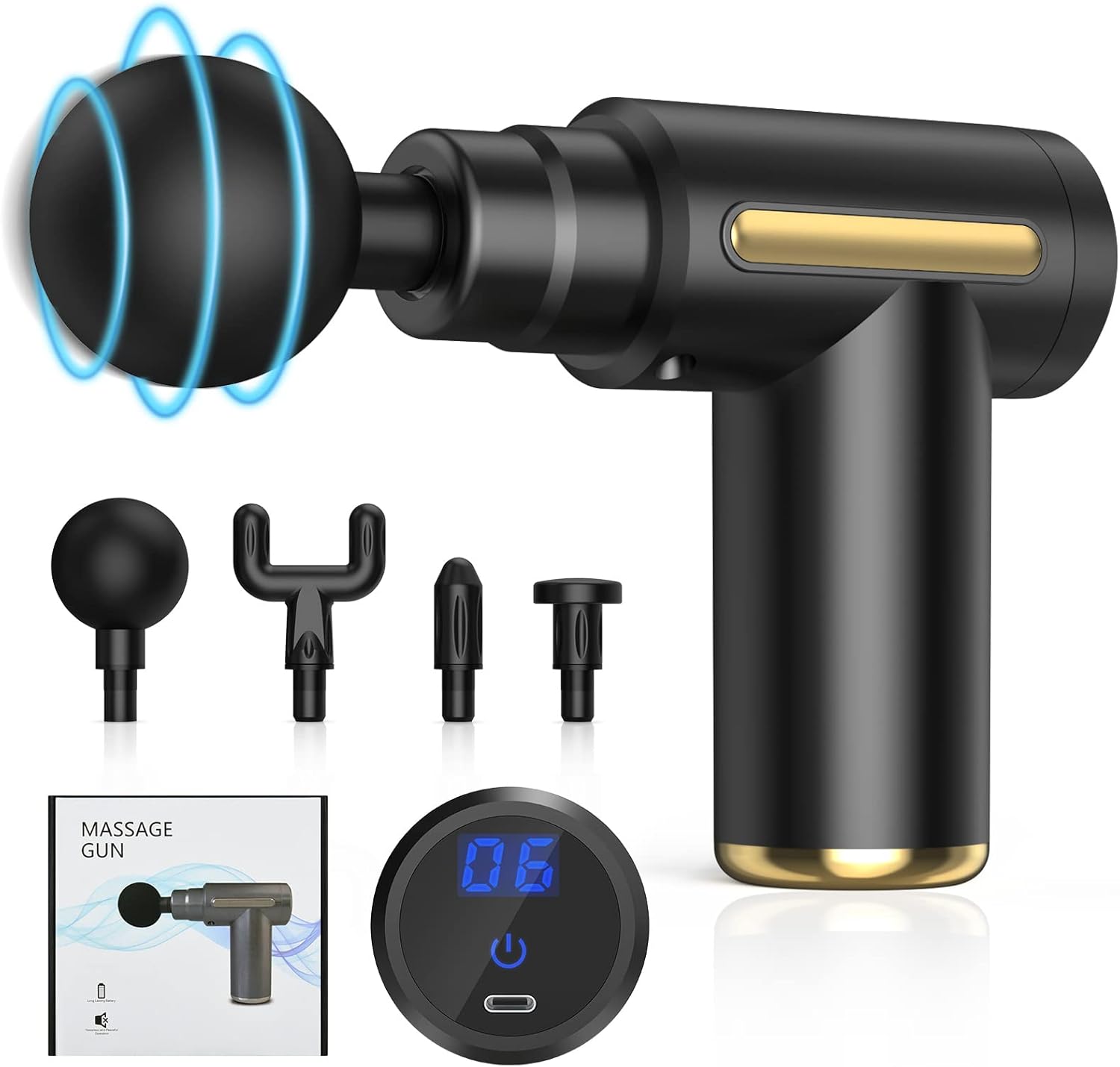 Professional Electric Massage Gun – Deep Tissue Muscle Relaxer for Neck & Body Recovery