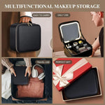 Professional Makeup Case with LED Mirror – Large Vanity Cosmetic Organizer
