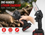24V Cordless Mini Chainsaw | Portable One-Hand Electric Chainsaw with Rechargeable Battery