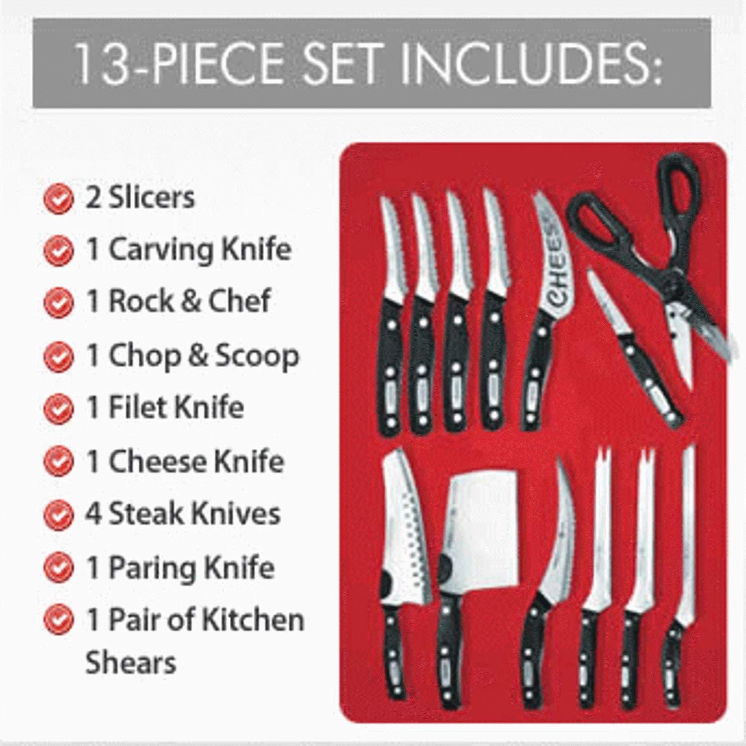 Mibacle Blade Professional 13-Piece Chef Knife Set
