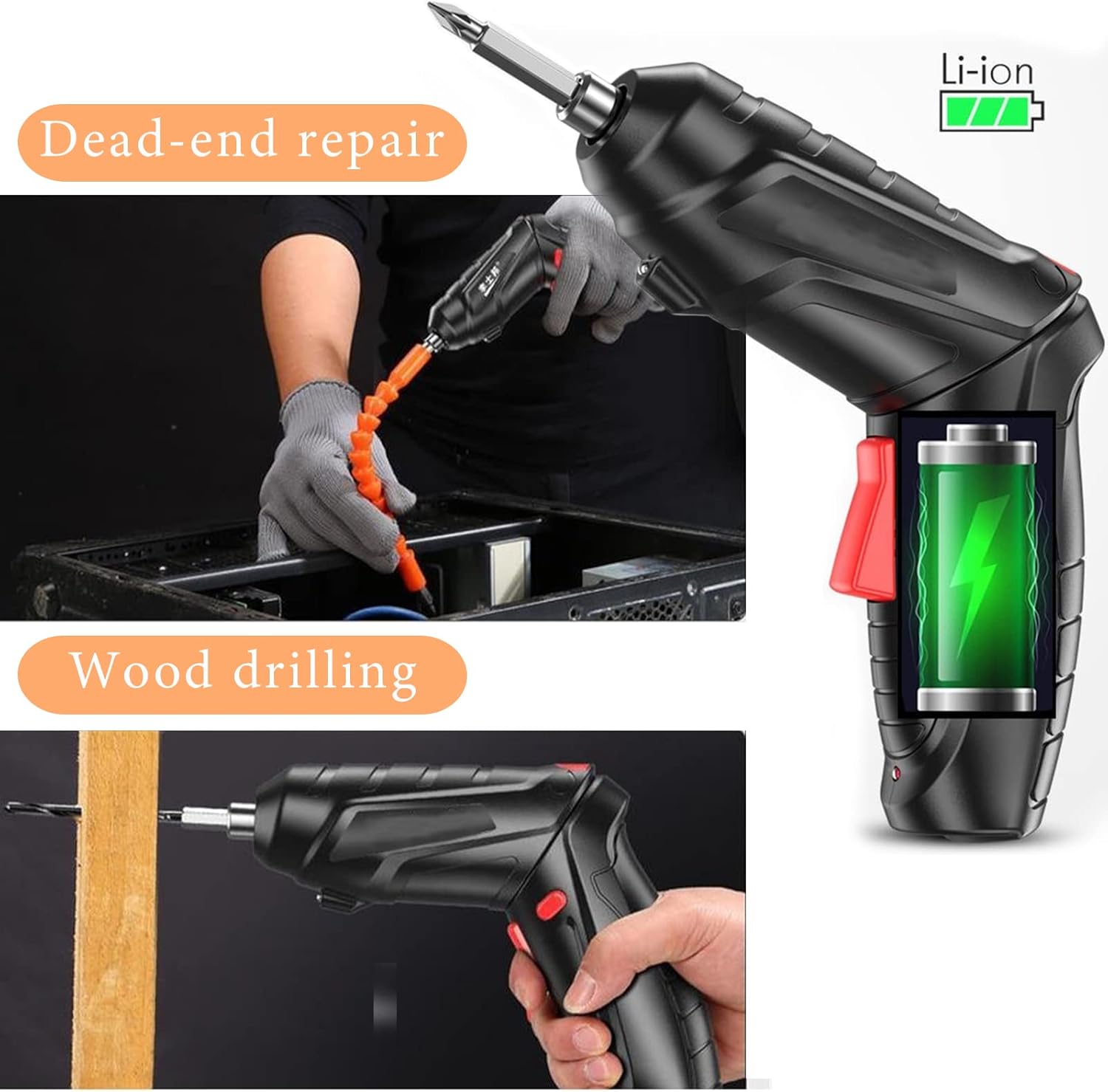 Cordless Electric Screwdriver Drill Set