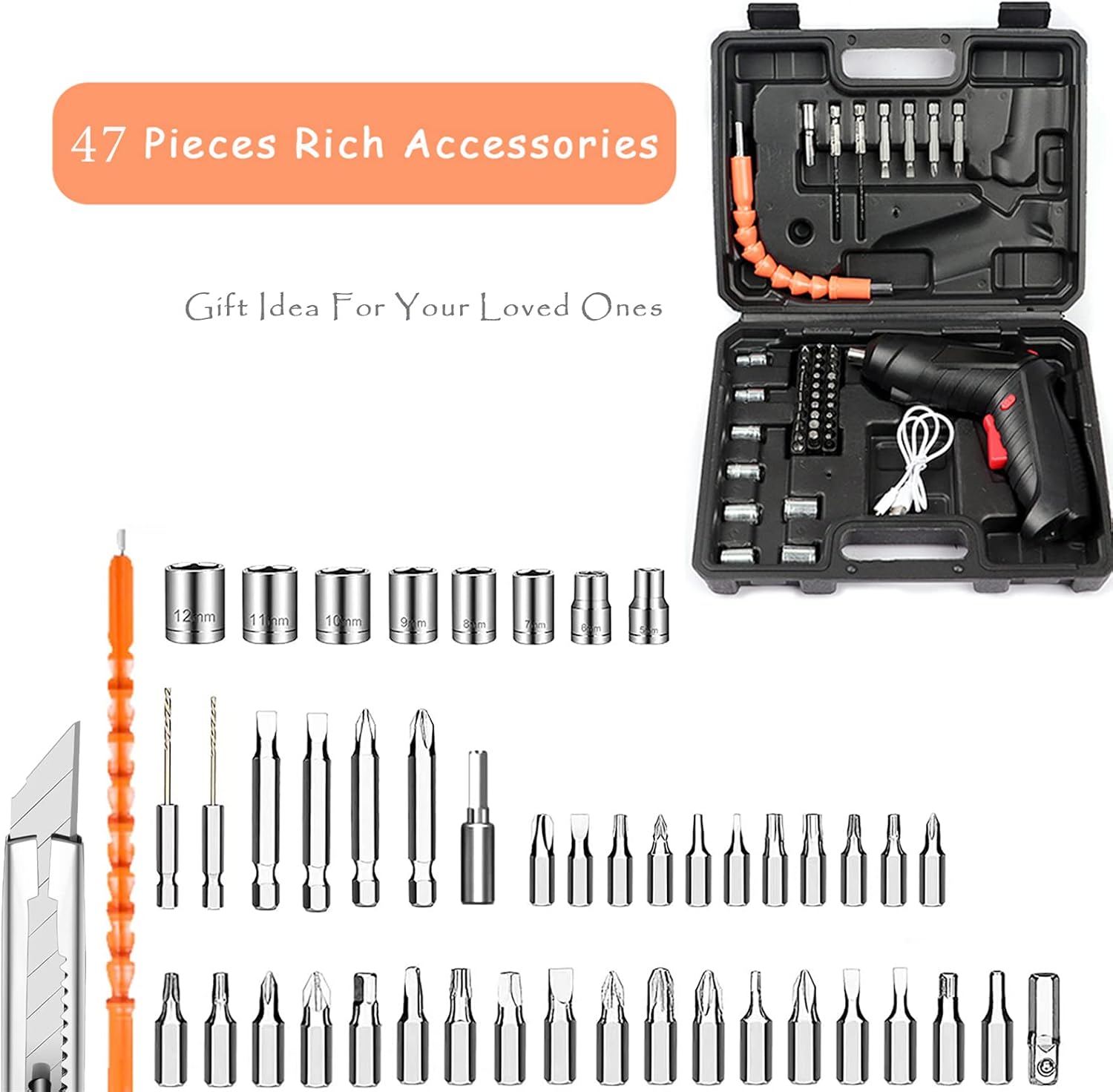 Cordless Electric Screwdriver Drill Set