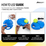 BoldFit Tennis Rebound Trainer Ball Set – Solo Practice Training Equipment for Kids & Adults