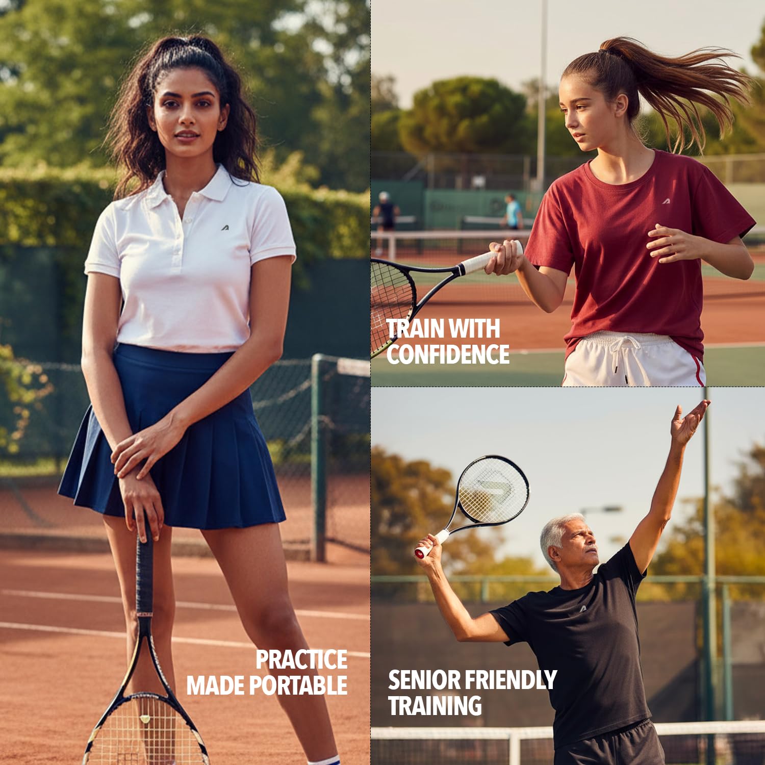 BoldFit Tennis Rebound Trainer Ball Set – Solo Practice Training Equipment for Kids & Adults