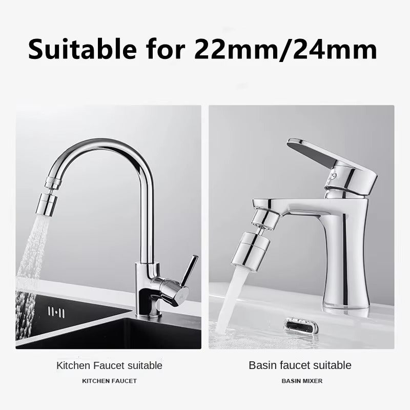 720° Rotating Faucet Aerator – Anti-Splash Water Saving Tap Extender Adapter