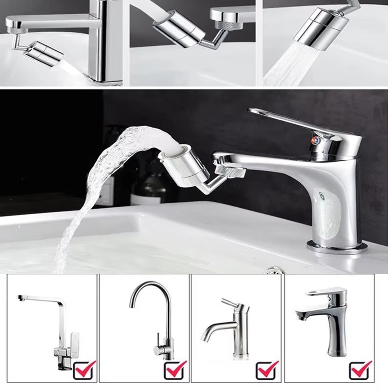 720° Rotating Faucet Aerator – Anti-Splash Water Saving Tap Extender Adapter