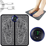 EMS Electric Foot Massager for Feet & Legs – Portable Foldable Muscle Stimulator Massage Mat with 8 Modes