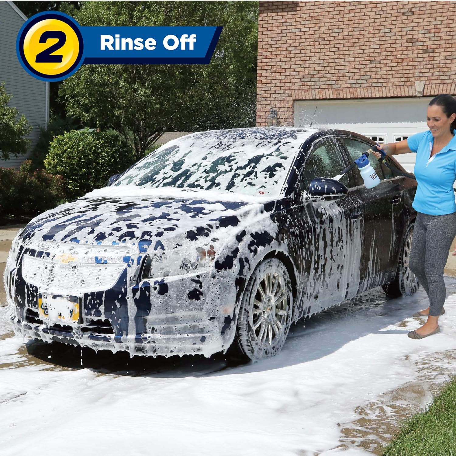 Car Wash Foam Cannon Gun – 5 Spray Settings High Pressure Foam Blaster
