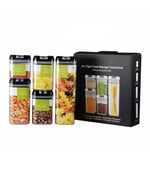 Airtight Food Storage Containers – Plastic Cereal &amp; Pantry Organizers with Easy-Buckle Lids