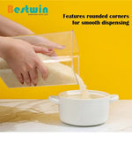 Airtight Food Storage Containers – Plastic Cereal &amp; Pantry Organizers with Easy-Buckle Lids