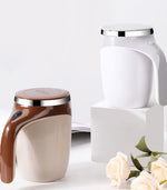 Automatic Magnetic Stirring Coffee Cup – Lazy Electric Mixer Cup for Coffee, Milkshake &amp; Drinks
