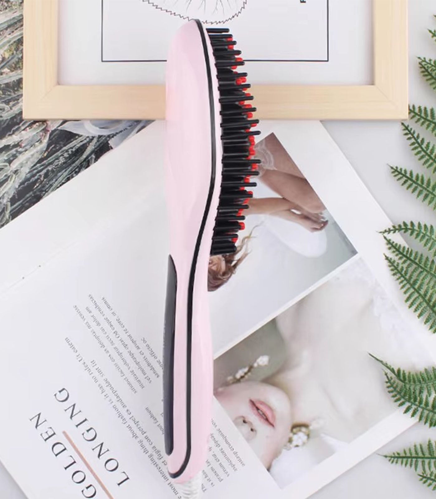 Ceramic Electric Hair Straightening Comb – Fast Heating, Safe, Dry &amp; Wet Use