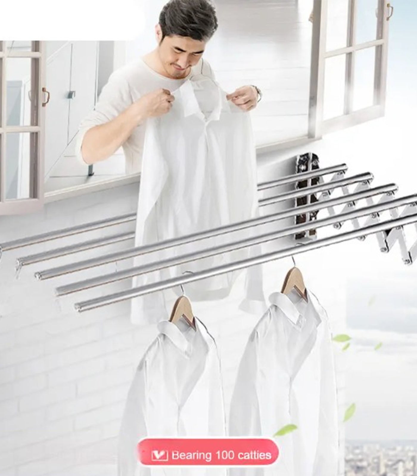 Collapsible Wall Mounted Cloth Hanger