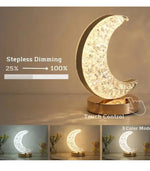Crystal Touch Dimming LED Night Light – USB Rechargeable Bedside Lamp