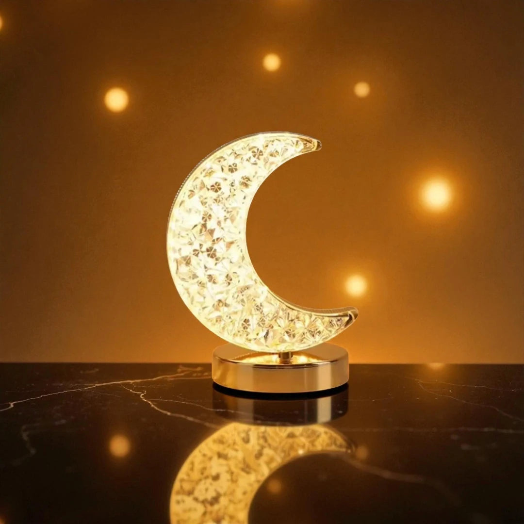 Crystal Touch Dimming LED Night Light – USB Rechargeable Bedside Lamp