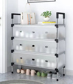 Dustproof DIY Shoe Rack | Multi-Layer Stainless Steel Pipe Organizer | Space-Saving Durable Storage Shelf
