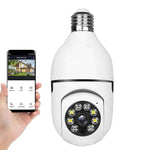 E27 Bulb WiFi Remote Surveillance Camera – Full Color Night Vision | Human Tracking | Indoor Security