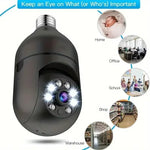 E27 Bulb WiFi Remote Surveillance Camera – Full Color Night Vision | Human Tracking | Indoor Security