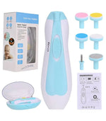 Electric Baby Nail Trimmer – Safe &amp; Portable Nail File with 6 Gentle Grinding Heads, Anti-Scratch &amp; Anti-Pinch Design