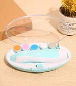 Electric Baby Nail Trimmer – Safe &amp; Portable Nail File with 6 Gentle Grinding Heads, Anti-Scratch &amp; Anti-Pinch Design