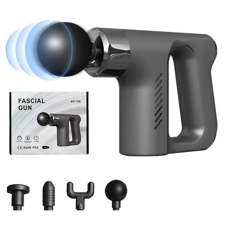 Electric deep tissue massage gun with fascia attachment