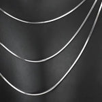 Elegant Unisex Flat Snake Chain Necklace
