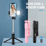 Foldable Bluetooth Selfie Stick with Mini Tripod