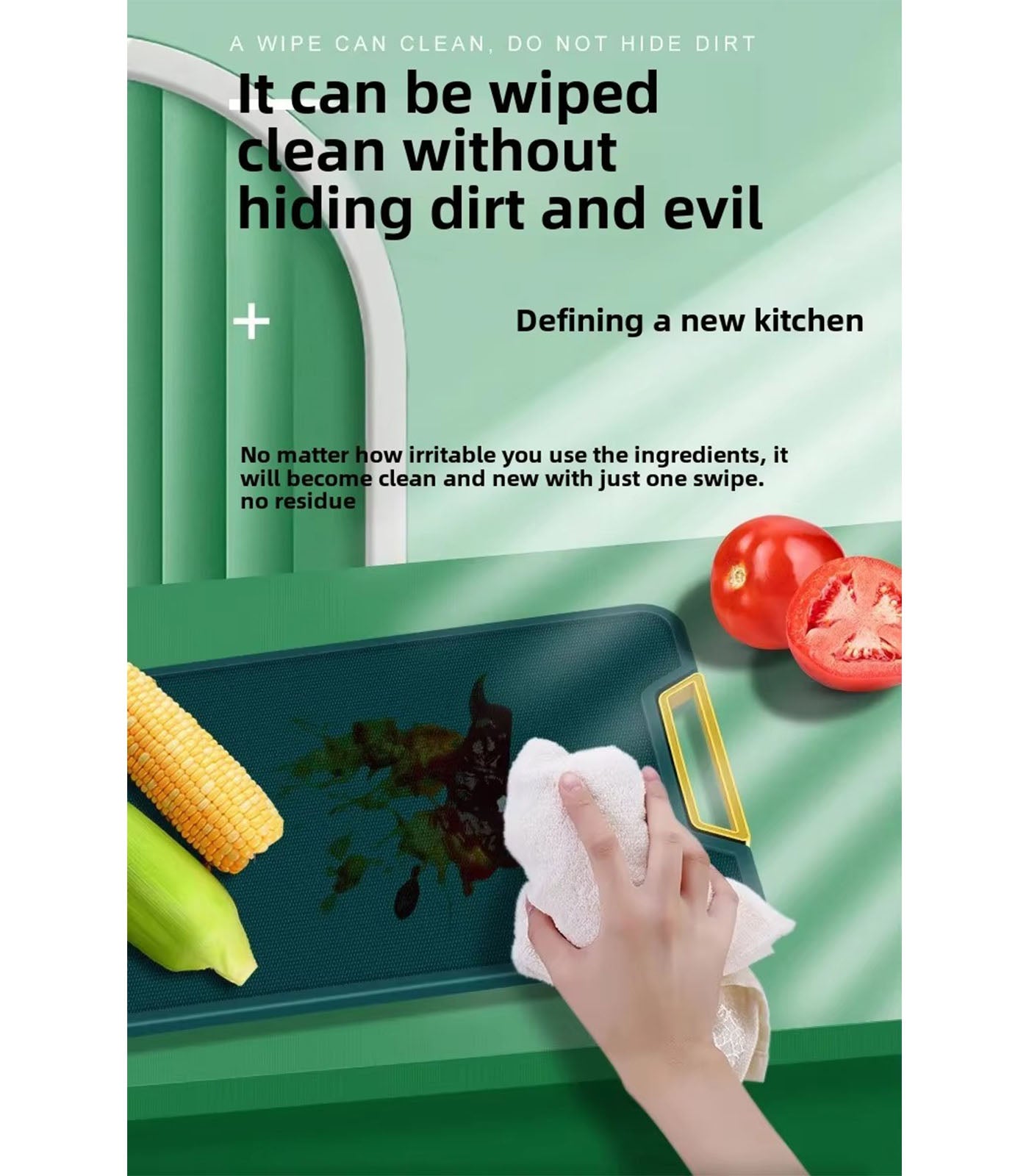 Food-Grade Anti-Bacterial Cutting Board – Non-Slip, Mold-Resistant for Kitchen Use