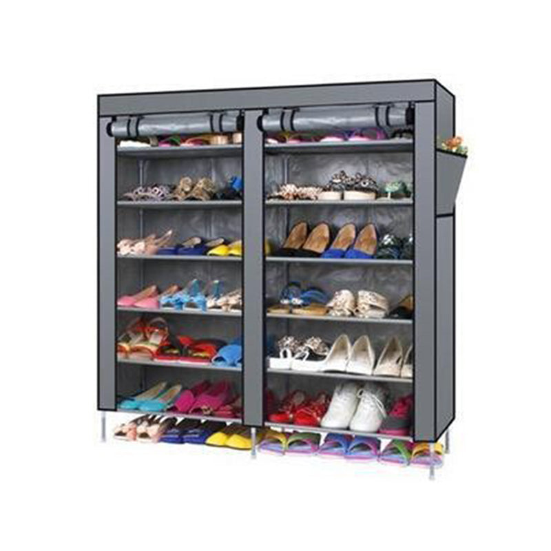 Wuhuan 6-Tier Non-Woven Fabric Shoe Rack Cabinet – Foldable Dustproof Shoe Storage Organizer