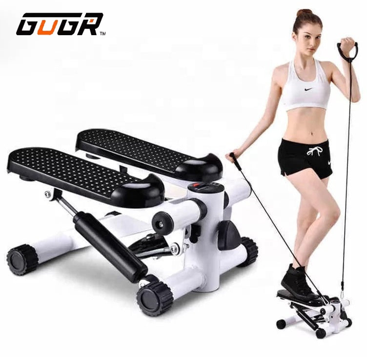 Silent Twist Stepper with Resistance Rope – Mini Elliptical Home Cardio Machine