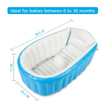 Inflatable Baby Bath Tub – Foldable Portable Newborn Bath Basin with Air Pump (Safe & Comfortable Baby Bath)