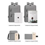 3-Piece Anti-Theft Laptop Backpack Set with USB Charging Port – Waterproof Business Backpack, Crossbody Bag & Pouch