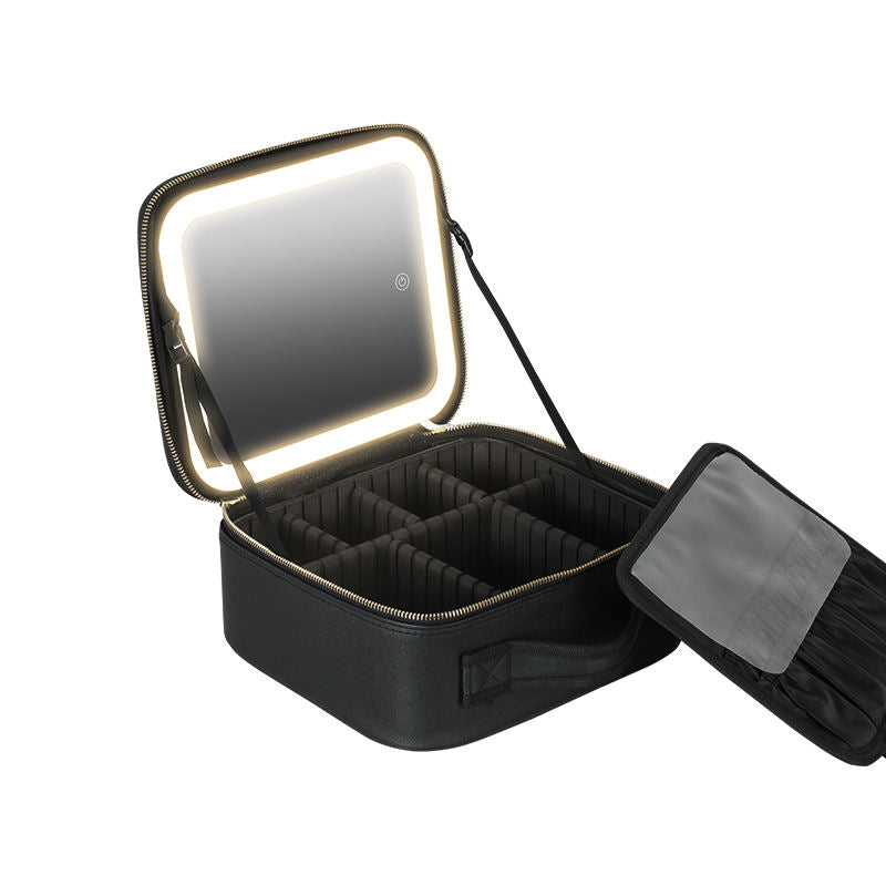 Professional Makeup Case with LED Mirror – Large Vanity Cosmetic Organizer
