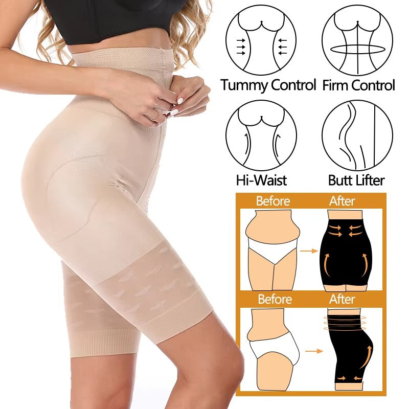 High Waist Tummy Control Shapewear Shorts Firm Control Butt Lifter Body Shaper for Women