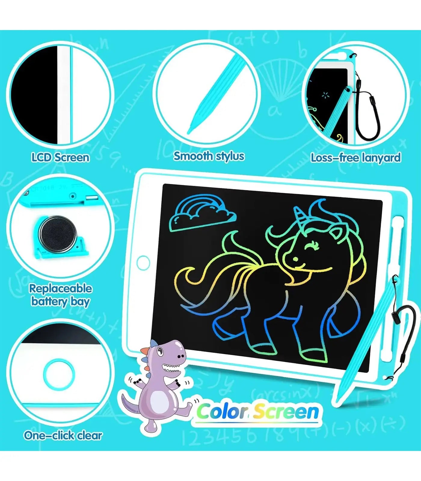 10-Inch Kids Educational Android Tablet with LCD Writing Board – Learning &amp; Drawing Device for Children