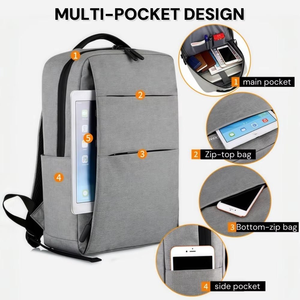 Laptop Backpack – Men’s & Women’s Travel Bag with USB Charging Port