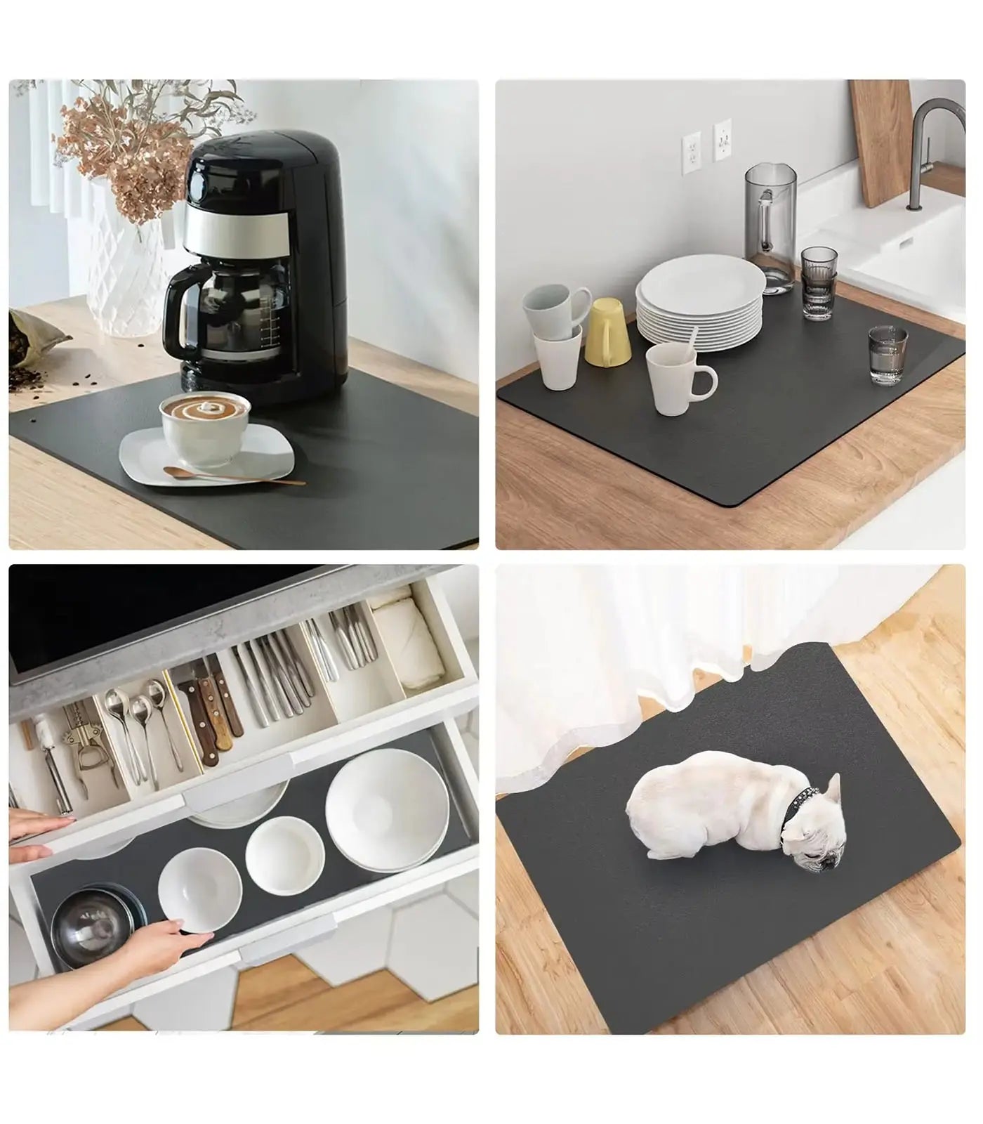 Large Super Absorbent Quick-Dry Kitchen &amp; Bathroom Mat – Non-Slip Drain Pad for Tableware &amp; Floors