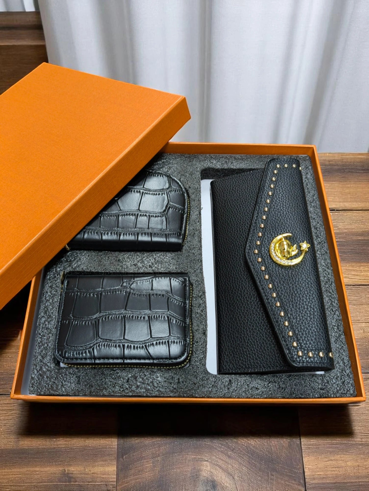 Luxury Wallet Trio Gift Set with Box