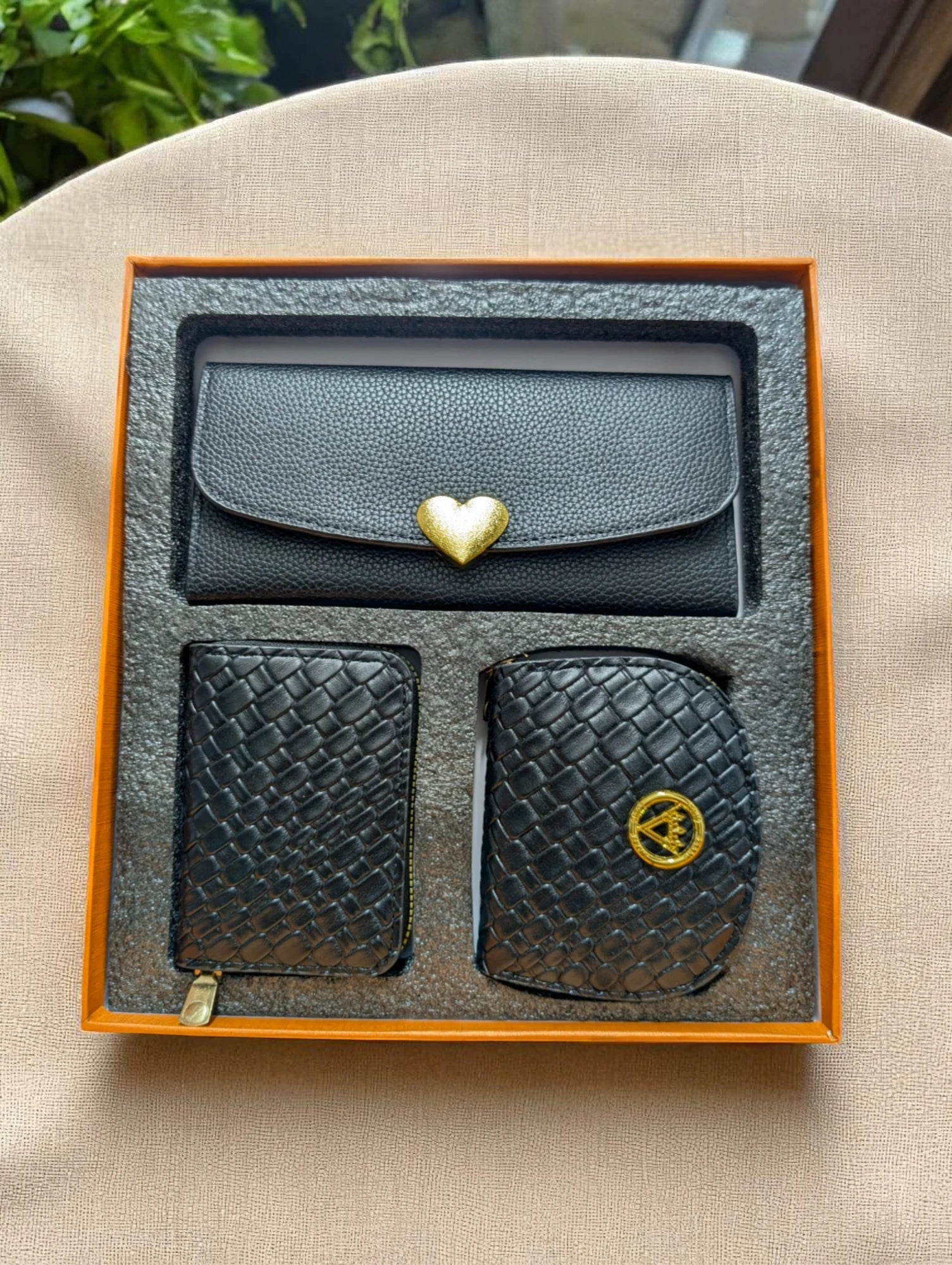 Luxury Wallet Trio Gift Set with Box