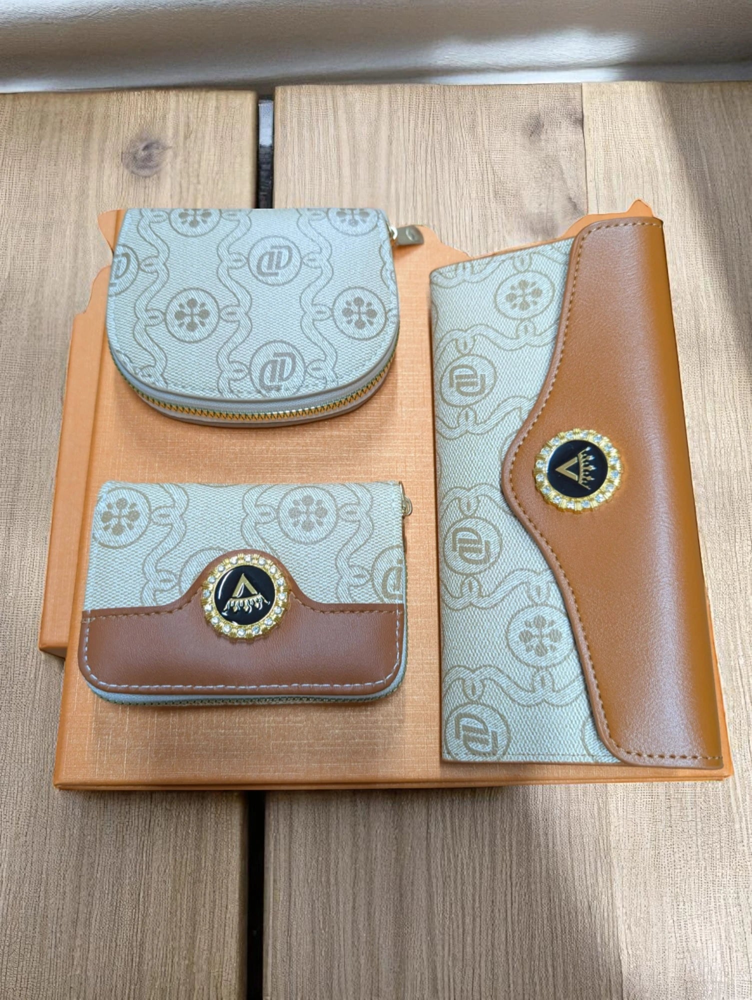 Luxury Wallet Trio Gift Set with Box