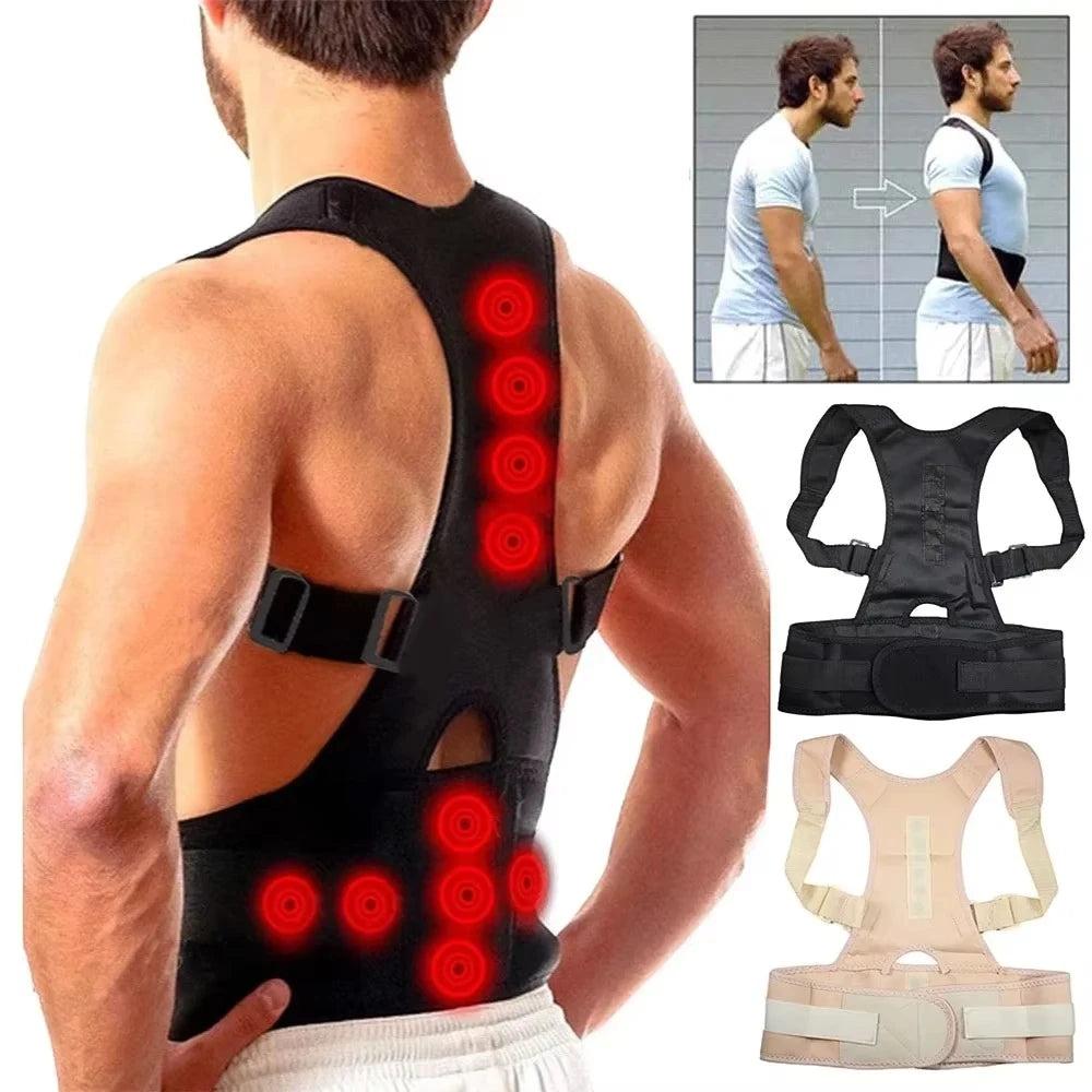 Magnetic Posture Correction Belt – Unisex Back Support & Slimming Shapewear for Humpback Prevention