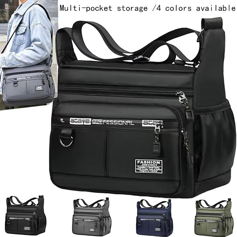 Men’s Crossbody Shoulder Bag – Oxford Cloth Travel Sling Bag with Large Capacity
